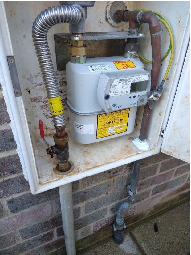 Emergency gas meter bonding installation